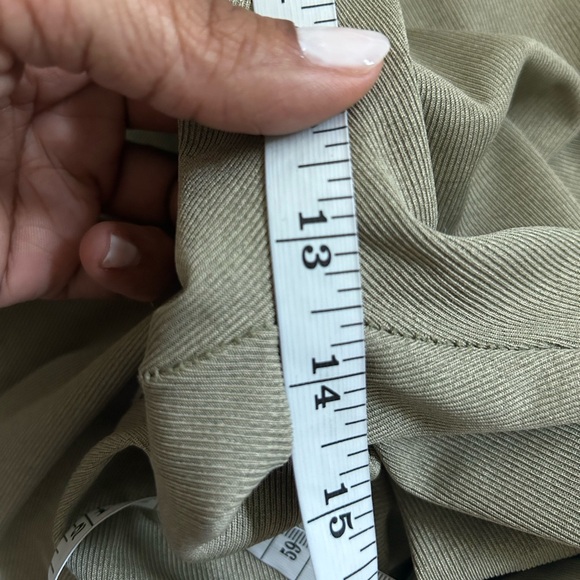 Meshki | ribbed flare trousers in sage - Picture 9 of 11